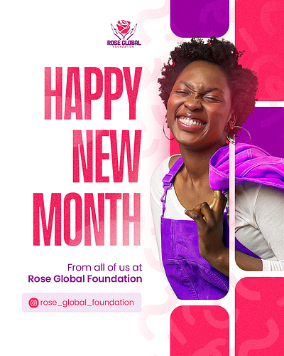 Happy New Month Social Media Design art beautiful blackwoman colourfuldesign functionaldesign graphicdesign happynewmonth happywoman posterdesign socialmediadesign vibrantdesign