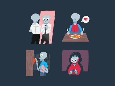Cala _ Skull character 💀 app art direction avatar bot brand character character design digital illustration illustration mascot skull sticker