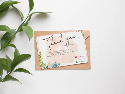 Thank you Card Case Modelo branding brochure card thank you