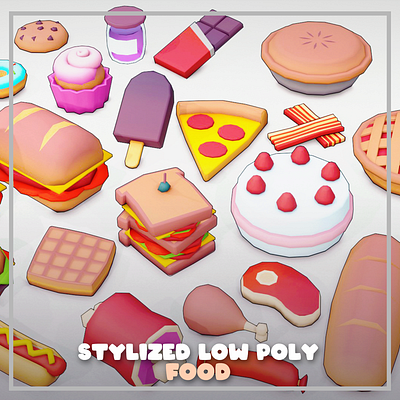 Stylized Low Poly Food 3d 3dmodeling b3d blender blender3d illustration low poly lowpoly