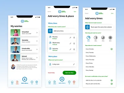 Stress management app Mobile App Design clean design minimal mobile app design ui ui design ux design