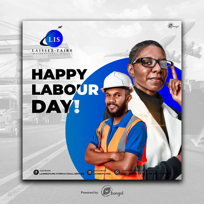 Flyer LIS Labour Day branding flyer graphic design