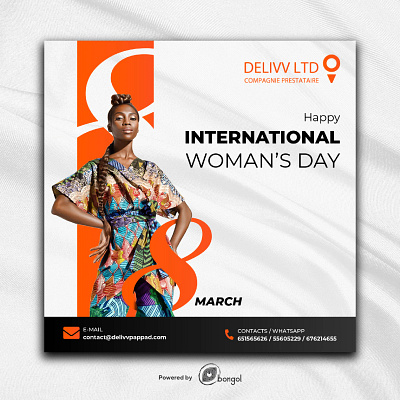 Flyer Delivv LTD Woman's day flyer graphic design
