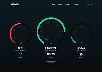 Internet Speed Meter Web Application UI Design interaction design