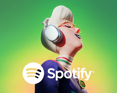 Spotify | All Ears on you ai ai designer app branding campaign character design design featured graphic design illustration interface logo music app music character spotify trend ui ux web