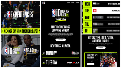 NBA Member Days 23' design email ux