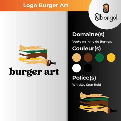 Logo Burger Art branding graphic design logo