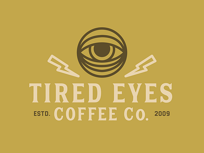 Tired Eyes Lockup branding coffee coffee co design eye graphic design identity illustration logo logo design mark