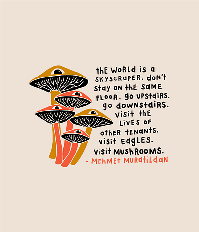 Mushroom Visit fungi illustration mushroom mycelia mycelium nature outdoors world