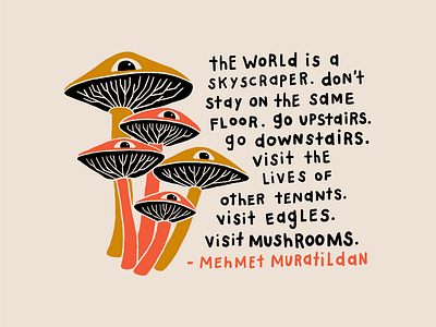 Mushroom Visit fungi illustration mushroom mycelia mycelium nature outdoors world