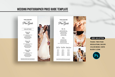 Wedding Photography Price List advertising flyer editable marketing flyer marketing template photographer photography package photography pricing photography studio photography template photoshop template price flyer price guide template price list price sheet price template pricing flyer pricing guide printable wedding photography wedding price list