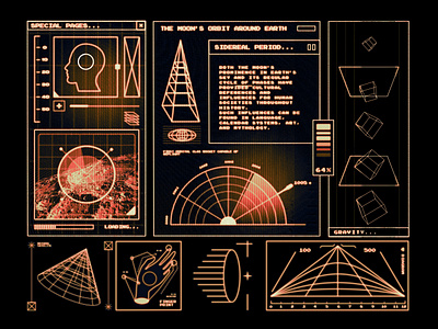 Retro Spaceship HUD digital graphic elements futuristic games hud hud elements inspiration pixflow retro retro spaceship retrogame scene shapes social space spaceship