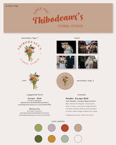 Thibodeaux Brand Identity branding design graphic design illustration logo