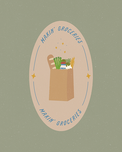 Making Groceries Illustration design illustration