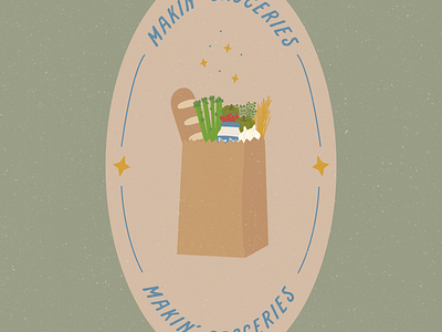 Making Groceries Illustration design illustration