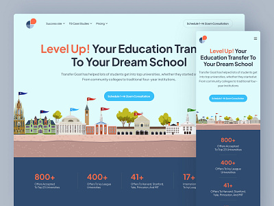 Education Website Design collage consultancy design e learn education learing online course online education online learing online school student study studying transfer ui university ux web web design
