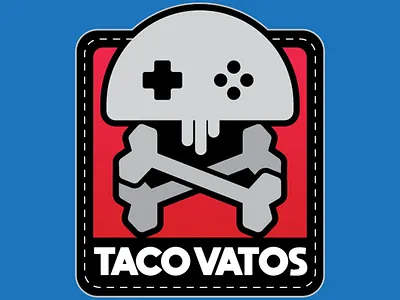 Taco Vatos Patch adobe illustrator logo patch taco vatos
