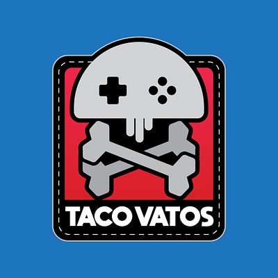 Taco Vatos Patch adobe illustrator logo patch taco vatos