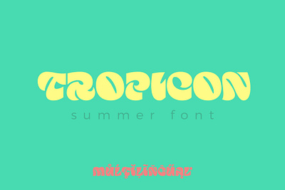 Tropicon Font food logo tropic