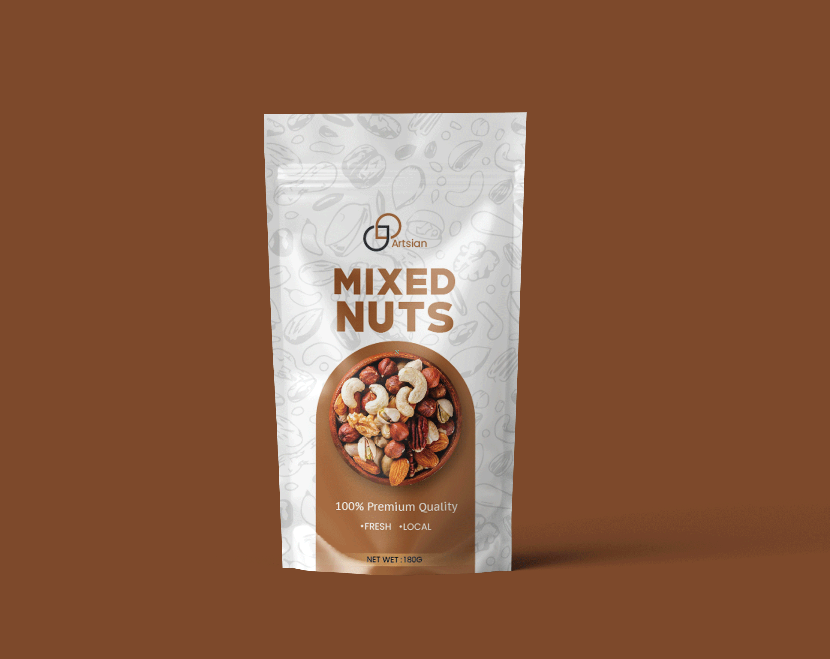 Mixed Nuts Pouch Design Box brand brandidenty creativepacakging desinger food foodpacakaging gdxamir graphic design graphics mixednuts nutsdesign pouchdesign