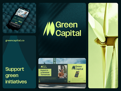Green Capital - Brand Design brand design branding design graphicdesign green finance illustration investing logo typography