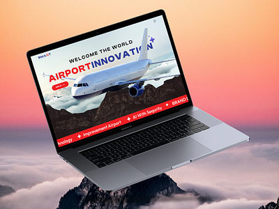 Airport smart technology landing page ui userexperience