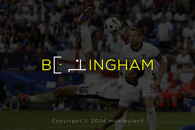 BELLINGHAM Bicycle Kick Logos adobeillustrator bellingham bicyclekicklogo design england euro2024 football player goals judebellingham logo designs logodesigner logos minimal logo mohibulasif vector