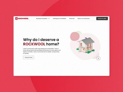 Case Study: Rockwool Website and Promotional Materials colors custom components custom icons design desktop engagement friendly green icons mobile red tone of voice ui user experience ux warm web web platform website white