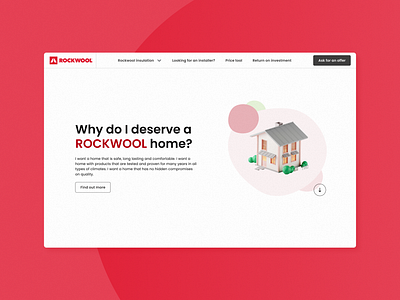 Case Study: Rockwool Website and Promotional Materials colors custom components custom icons design desktop engagement friendly green icons mobile red tone of voice ui user experience ux warm web web platform website white