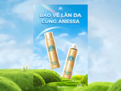 Anessa | Perfect UV Sunscreen Skincare Spray Poster advertising poster skincare social media sunscreen