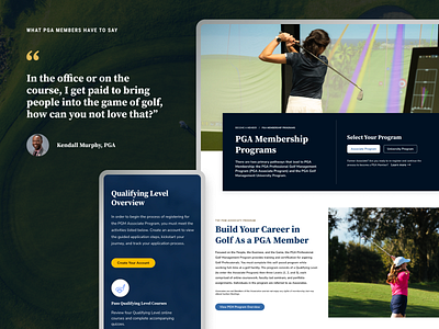 Golf Website branding golf quote ux website