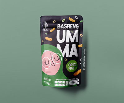 Basreng UMMA Packaging basreng branding desain kemasan design graphic design kemasan logo packaging packaging design product snack