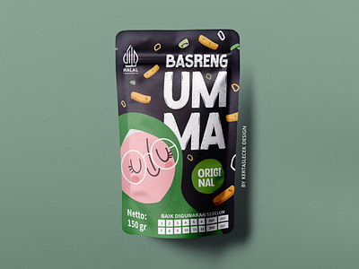 Basreng UMMA Packaging basreng branding desain kemasan design graphic design kemasan logo packaging packaging design product snack