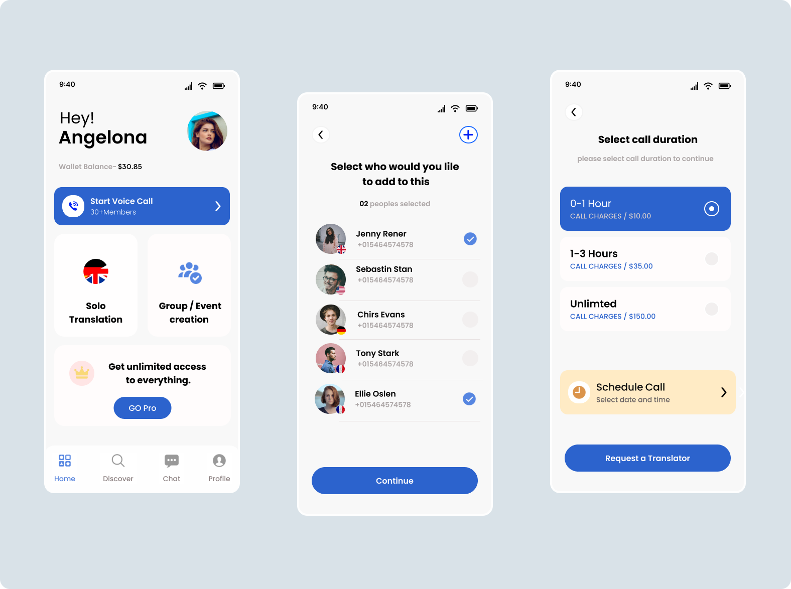 Translate App ui by Nehad Hazem on Dribbble