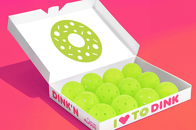 Dink'n Donuts 🏓 🤝 🍩 branding design graphic design pickleball