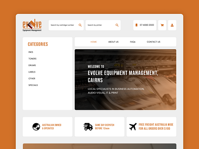 Evolve Equipment Management Landing Page | Automation Experts user friendly design