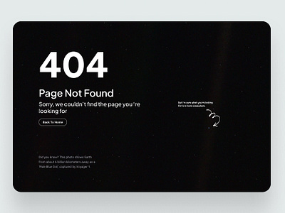 Framer 404 Page Playoff 404 carl sagan design page pale blue dot website