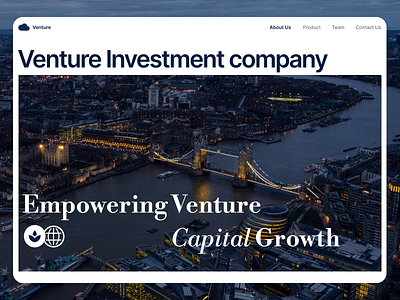 Cover for an investment company branding business figma finance graphic design investments landing minimalism ui ux venture website