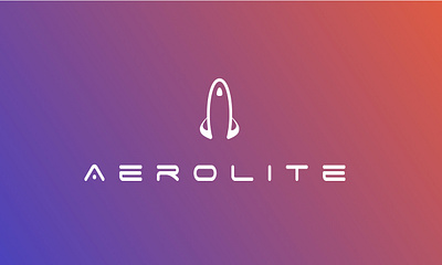 Aerolite Logo Design - Pictorial best cretive gradient graphic design initial logo logo design professional rocket space white