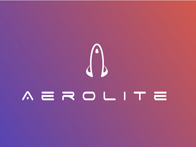 Aerolite Logo Design - Pictorial best cretive gradient graphic design initial logo logo design professional rocket space white