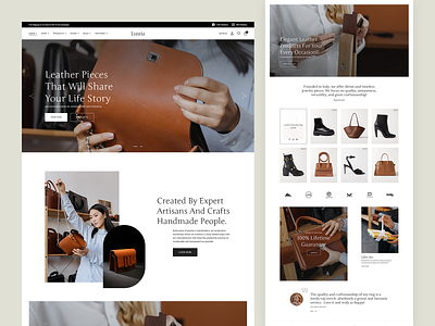 Luxria Leather Shop accessories business corporate creative ecommerce fashion fashion store handcrafted handmade handmade jewelry jewellery jewelry shop jewelry store luxury online store shop store ui ux ux design