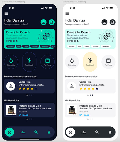 Fitness Mobile App android ios mobile ui ux visual