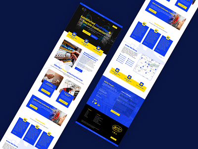 Jet Electric Landing Page | Electrician & Contractor Web Design modern web layout
