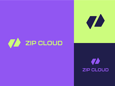 Daily Logo Challenge: Day 14 branding cloud computing daily logo challenge dailylogochallenge gen z style logo zip cloud