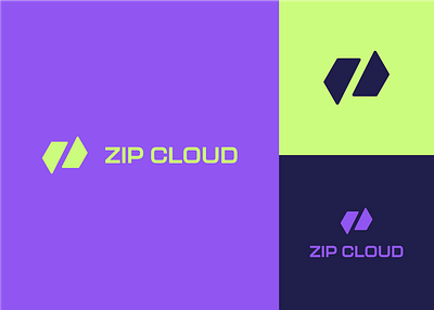 Daily Logo Challenge: Day 14 branding cloud computing daily logo challenge dailylogochallenge gen z style logo zip cloud