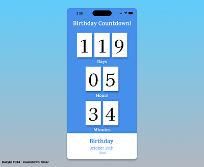 DailyUI #014 - Countdown Timer countdown daily ui 14 dailyui 014 figma ui ui design