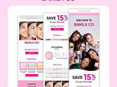 Banila co Email Redesign banila co email template email design email development email marketing email redesign figma design htmlcss klaviyo email templae mailchimp email template newsletter design