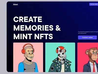 mint nfts blockchain landing page ui uidesign uiuxdesign userinterfacedesign web3 web3 design