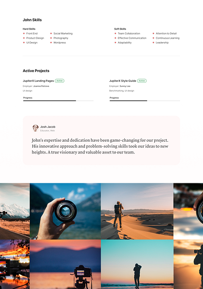 Minimal Portfolio landing landing page minimal portfolio ui ui design ux design