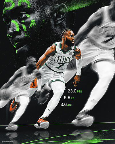 Jaylen Brown Of the Boston Celtics boston celtics graphic design jaylen brown nba poster poster design